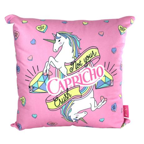 Almofada Unicórnio Fofinho de Fibra Veludo 40x40cm - Zona Criativa Menor preço em Almofada Unicórnio Fofinho de Fibra Veludo 40x40cm - Zona Criativa