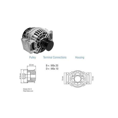 Alternador L200 SPRINTER - 120Ah 12v (ZM9020201) Menor preço em Alternador L200 SPRINTER - 120Ah 12v (ZM9020201)