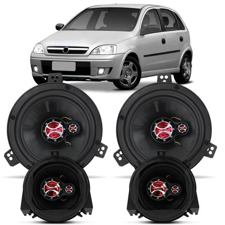 Alto Falante Corsa Sedan Hatch Classic Wagon Pickup 1994 A 2013 Foxer 5 E 6” 200W RMS Triaxial Kit Menor preço em Alto Falante Corsa Sedan Hatch Classic Wagon Pickup 1994 A 2013 Foxer 5 E 6” 200W RMS Triaxial Kit