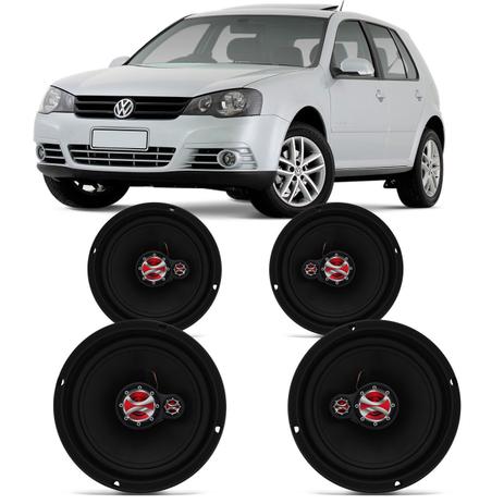 Menor preço em Alto Falante Golf 1999 A 2019 Polo 2003 A 2019 Foxer 6” 200W RMS Triaxial Original 4 Peças Kit KF013