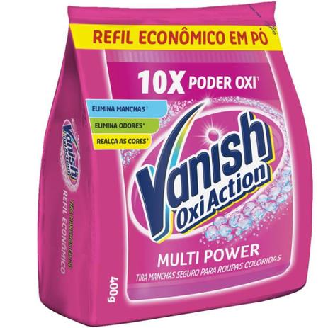 Alvejante Sem Cloro em Pó 400g Vanish Oxi Action Tira Manchas Refil Econômico. Para roupas coloridas Menor preço em Alvejante Sem Cloro em Pó 400g Vanish Oxi Action Tira Manchas Refil Econômico. Para roupas coloridas