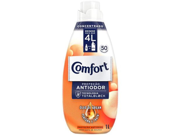 Amaciante Comfort Proteção Antiodor - Concentrado 1L Menor preço em Amaciante Comfort Proteção Antiodor - Concentrado 1L