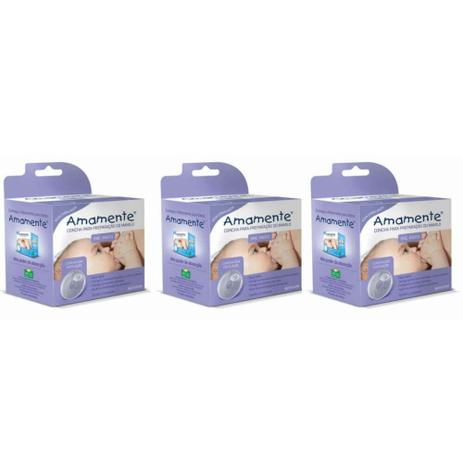 Amamente Concha P/ Amamentação Pré Parto (Kit C/03) Menor preço em Amamente Concha P/ Amamentação Pré Parto (Kit C/03)