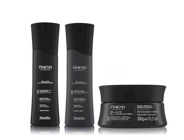 Amend Realce da Cor Black Illuminated shampoo + condicionador 250ml + mascara 300g Menor preço em Amend Realce da Cor Black Illuminated shampoo + condicionador 250ml + mascara 300g