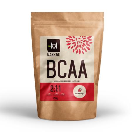 Aminoácido em Pó Bcaa 2:1:1 - Morango - Rakkau - 250g Menor preço em Aminoácido em Pó Bcaa 2:1:1 - Morango - Rakkau - 250g