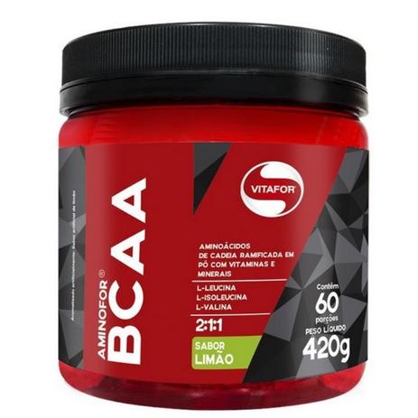 Aminofor BCAA em pó Vitafor 420g Limão Menor preço em Aminofor BCAA em pó Vitafor 420g Limão