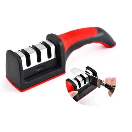 Amolador Afiador De Facas 3 Opções De Afiar Vermelho - Sharpener é boa?