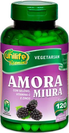 Amora Miura com Vitaminas Unilife 120 capsulas 500mg Menor preço em Amora Miura com Vitaminas Unilife 120 capsulas 500mg