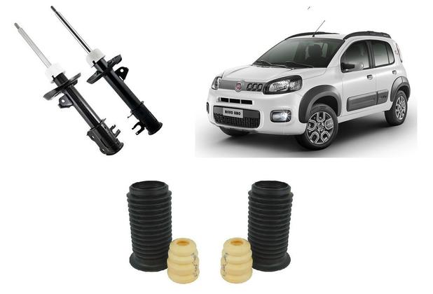 Amortecedor Dianteiro Novo Uno 10/...(Kit 2 Amortecedor+Batente+Coifa) - Cofap Menor preço em Amortecedor Dianteiro Novo Uno 10/...(Kit 2 Amortecedor+Batente+Coifa) - Cofap