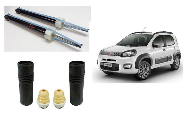 Amortecedor Traseiro Novo Uno 10/... (Kit 2 Amortecedor+Batente+Coifa) - Cofap Menor preço em Amortecedor Traseiro Novo Uno 10/... (Kit 2 Amortecedor+Batente+Coifa) - Cofap