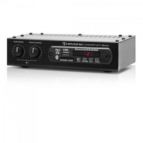 Amplificador 20W com Bluetooth Compact 200 Preto Hayonik Menor preço em Amplificador 20W com Bluetooth Compact 200 Preto Hayonik