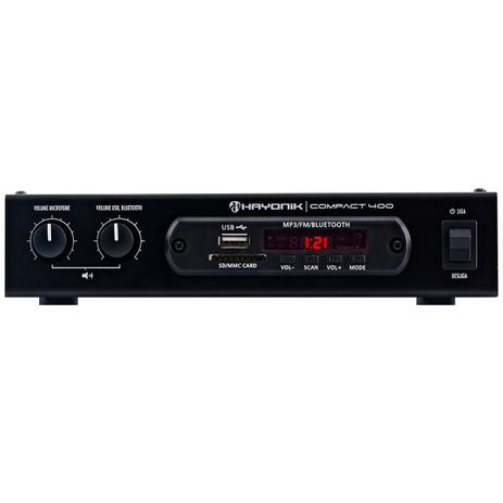 Amplificador 4 Canais 40W com Bluetooth COMPACT 400 Hayonik Menor preço em Amplificador 4 Canais 40W com Bluetooth COMPACT 400 Hayonik