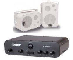 Amplificador AB100 NCA + 1 Par Caixa SP400 Branca Menor preço em Amplificador AB100 NCA + 1 Par Caixa SP400 Branca