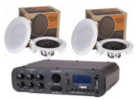 Amplificador AB100BT NCA ( Bluetooth ) + 2 Pares Caixa Gesso DR500 Menor preço em Amplificador AB100BT NCA ( Bluetooth ) + 2 Pares Caixa Gesso DR500