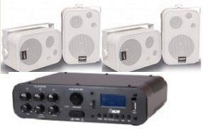 Amplificador AB100BT NCA ( Bluetooth ) + 2 Pares Caixa SP400 Branca Menor preço em Amplificador AB100BT NCA ( Bluetooth ) + 2 Pares Caixa SP400 Branca
