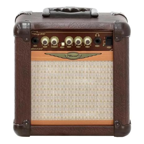 Amplificador Cubo para Guitarra 20W OCG-50-MR Marrom Oneal Menor preço em Amplificador Cubo para Guitarra 20W OCG-50-MR Marrom Oneal