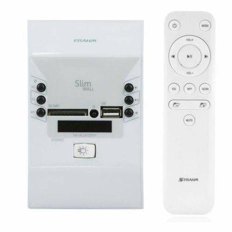 Amplificador de Parede Bluetooth Slim Wall Frahm Branco Bivolt Menor preço em Amplificador de Parede Bluetooth Slim Wall Frahm Branco Bivolt