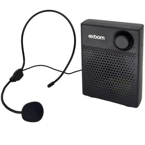Amplificador de Voz Megafone Microfone Kit Professor com Bluetooth 7w - Exbom Menor preço em Amplificador de Voz Megafone Microfone Kit Professor com Bluetooth 7w - Exbom