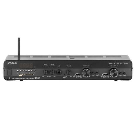 Amplificador FRAHM SLIM 2700 Optical 2 Canais 2X80W RMS ATE 24 CX Menor preço em Amplificador FRAHM SLIM 2700 Optical 2 Canais 2X80W RMS ATE 24 CX