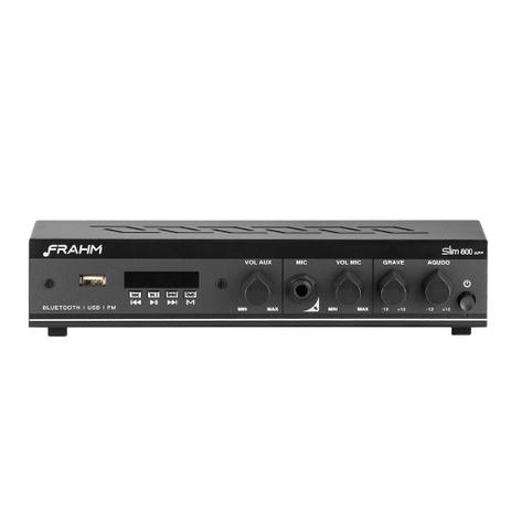 Amplificador Frahm Slim 800 APP 30 W RMS Até 4 Cx Menor preço em Amplificador Frahm Slim 800 APP 30 W RMS Até 4 Cx