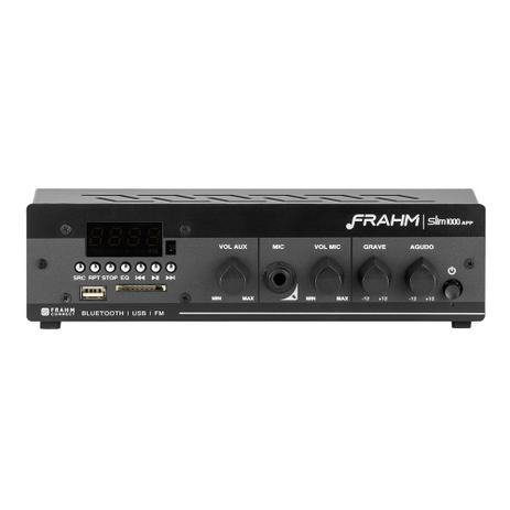 Amplificador Frahm Slim G2 1000 APP 40W RMS Até 12 Cx Menor preço em Amplificador Frahm Slim G2 1000 APP 40W RMS Até 12 Cx