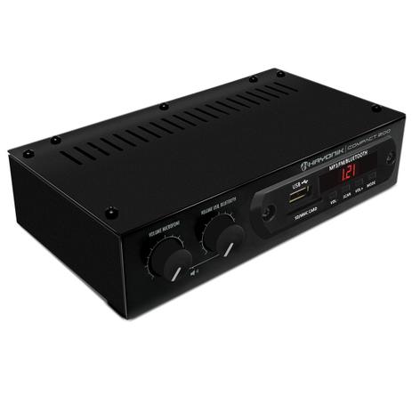 Amplificador Hayonik Compact 200 20W RMS 2 Canais 8 Ohms USB SD RCA Bluetooth Menor preço em Amplificador Hayonik Compact 200 20W RMS 2 Canais 8 Ohms USB SD RCA Bluetooth