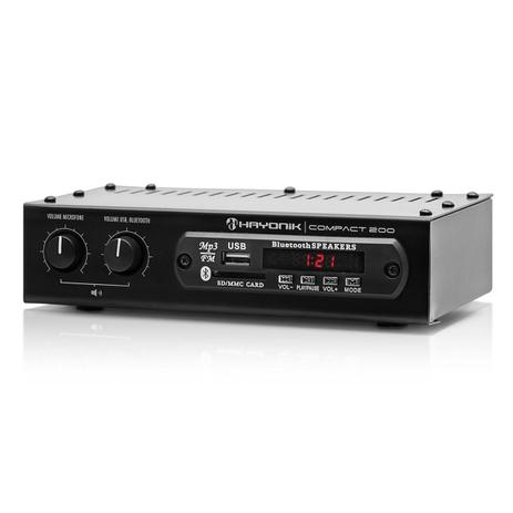 Amplificador Hayonik Compact 200 Bluetooth 20W 4 Ohms Preto Menor preço em Amplificador Hayonik Compact 200 Bluetooth 20W 4 Ohms Preto