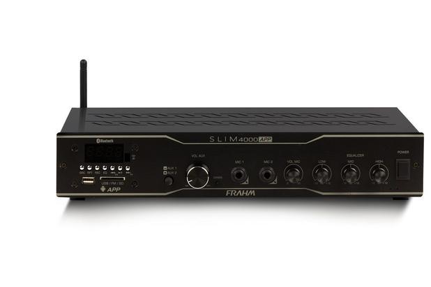 Amplificador para Som Ambiente Slim 4000 APP até 50 Caixas Frahm é boa?