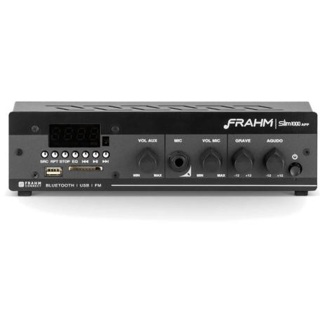 Amplificador / Receiver Frahm 40W para Som Ambiente Slim 1000 App G2 Menor preço em Amplificador / Receiver Frahm 40W para Som Ambiente Slim 1000 App G2