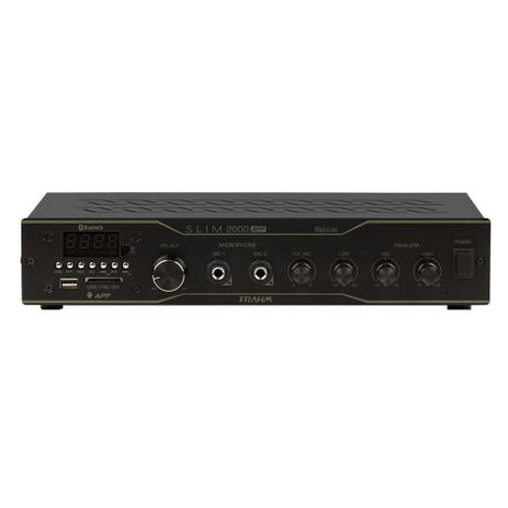 Amplificador Receiver FRAHM para Som Ambiente SLIM 2000 APP Optical Bivolt Menor preço em Amplificador Receiver FRAHM para Som Ambiente SLIM 2000 APP Optical Bivolt