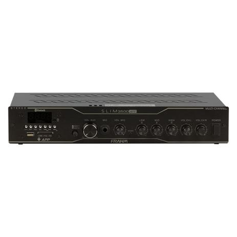 Amplificador Receiver FRAHM para Som Ambiente SLIM 3500 APP Multicanal Bivolt Menor preço em Amplificador Receiver FRAHM para Som Ambiente SLIM 3500 APP Multicanal Bivolt