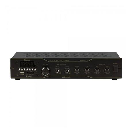 Amplificador Receiver Frahm Slim 2000 App Optical para Som Ambiente Bivolt Menor preço em Amplificador Receiver Frahm Slim 2000 App Optical para Som Ambiente Bivolt