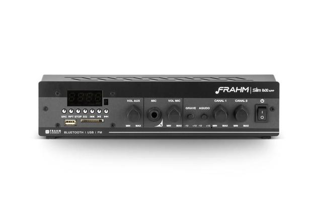 Amplificador - Receiver Para Som Ambiente Frahm - Slim 1600 App Menor preço em Amplificador - Receiver Para Som Ambiente Frahm - Slim 1600 App