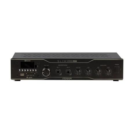 Amplificador Receiver SLIM 2000 APP Frahm USB SD FM BT Menor preço em Amplificador Receiver SLIM 2000 APP Frahm USB SD FM BT