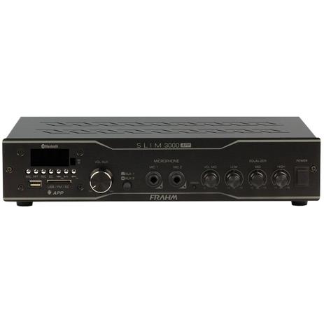 Amplificador Som Ambiente 200W até 40 Caixas c/ USB / Bluetooth / APP - Slim 3000 APP Frahm Menor preço em Amplificador Som Ambiente 200W até 40 Caixas c/ USB / Bluetooth / APP - Slim 3000 APP Frahm