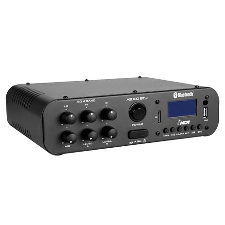 Amplificador Som Ambiente 60W 4 Ohms c/ USB / Bluetooth - AB 100 ST BT NCA Menor preço em Amplificador Som Ambiente 60W 4 Ohms c/ USB / Bluetooth - AB 100 ST BT NCA