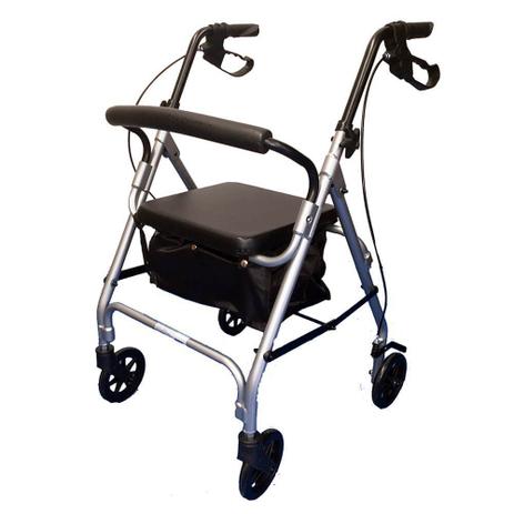 Andador Adulto Alumínio Dobrável com 4 Rodas e Bolso Mobil Saúde Superlux Menor preço em Andador Adulto Alumínio Dobrável com 4 Rodas e Bolso Mobil Saúde Superlux