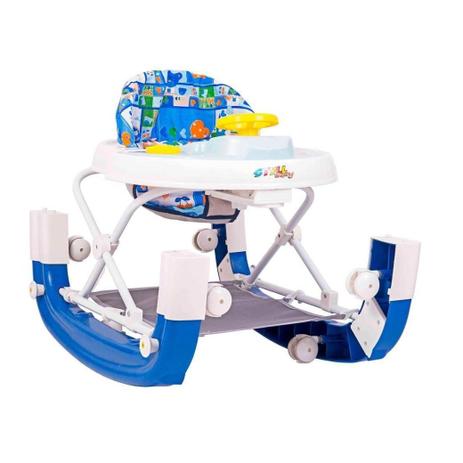 Andador Balanço Carro Sonoro Azul - Styll Baby Menor preço em Andador Balanço Carro Sonoro Azul - Styll Baby