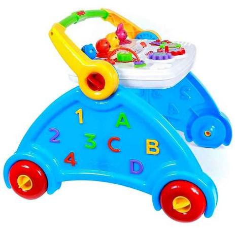 Andador Didático para Bebê Menino Azul Poliplac Menor preço em Andador Didático para Bebê Menino Azul Poliplac