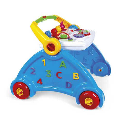 Andador Infantil Bebê Didático 3 em 1 Com Som Azul - Poliplac Menor preço em Andador Infantil Bebê Didático 3 em 1 Com Som Azul - Poliplac