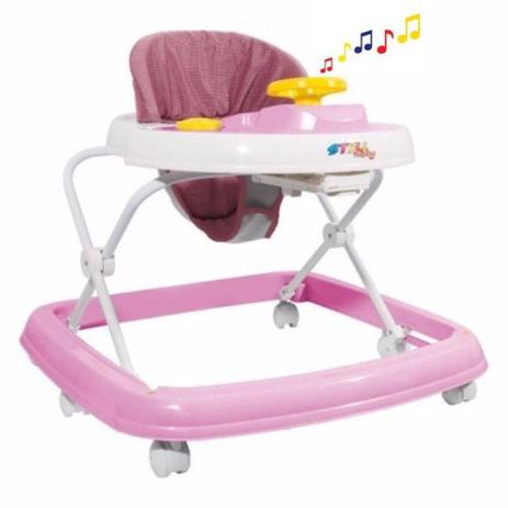 Andador Infantil Musical Styll Baby Rosa/ Branco - Still baby Menor preço em Andador Infantil Musical Styll Baby Rosa/ Branco - Still baby