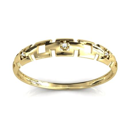 Anel Aparador Aliança Quadrado Diamantes Ouro - Pontochic Menor preço em Anel Aparador Aliança Quadrado Diamantes Ouro - Pontochic