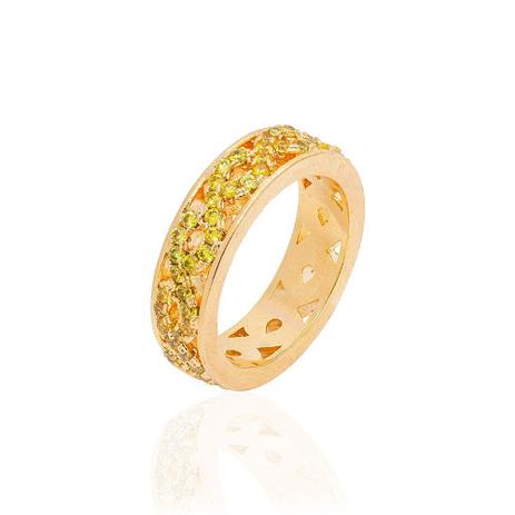 Anel Aparador de Aliança Roads com Zircônias Folheado a Ouro 18k Moussaieff Menor preço em Anel Aparador de Aliança Roads com Zircônias Folheado a Ouro 18k Moussaieff