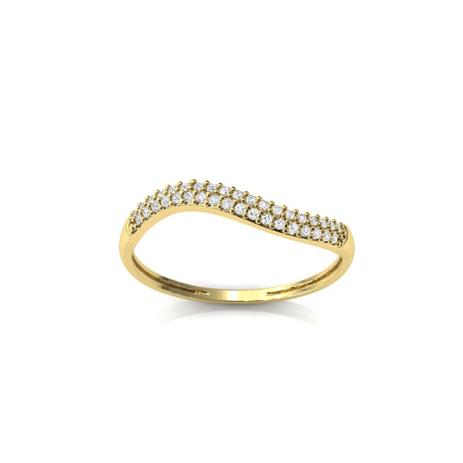 Anel Aparador de Aliança Torto Diamante - Pontochic Menor preço em Anel Aparador de Aliança Torto Diamante - Pontochic