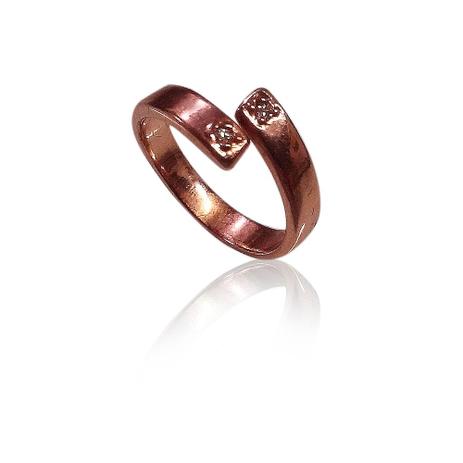 Anel de Falange com Dois Pontos de Zircônia Folheado a Ouro Vermelho Tamanho Único - Uppii woman Menor preço em Anel de Falange com Dois Pontos de Zircônia Folheado a Ouro Vermelho Tamanho Único - Uppii woman