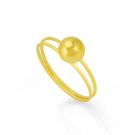Anel de Ouro 18k Bola com 6,0mm an32399 - Joiasgold Menor preço em Anel de Ouro 18k Bola com 6,0mm an32399 - Joiasgold
