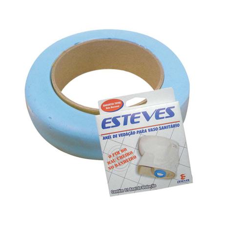 Anel de vedação para bacia sanitária azul Esteves Menor preço em Anel de vedação para bacia sanitária azul Esteves