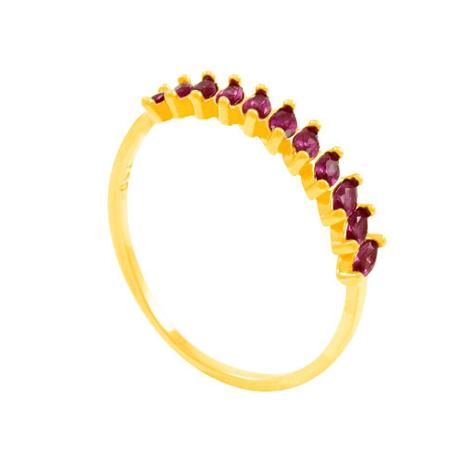 Anel em Ouro 18K com Zircônias - AU4591 - Black30 Menor preço em Anel em Ouro 18K com Zircônias - AU4591 - Black30