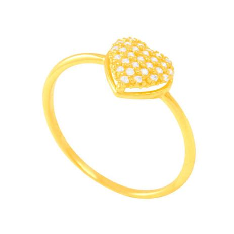 Anel em Ouro 18K Coração com Zircônias - AU5363 - Bruna tessaro é boa?