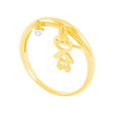 Anel em Ouro 18K Menino Coração com Zircônia - AU5156 - Bruna tessaro Menor preço em Anel em Ouro 18K Menino Coração com Zircônia - AU5156 - Bruna tessaro
